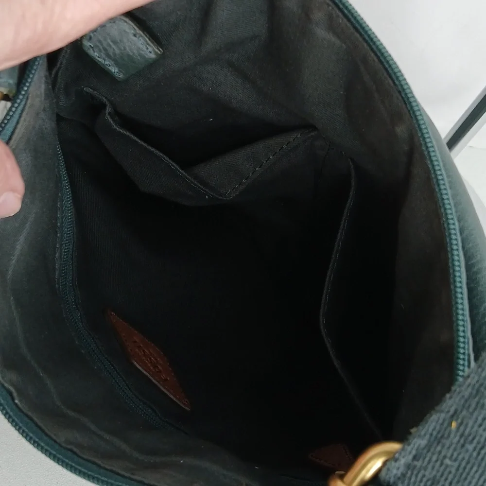 Fossil - Morgan Traveler - Forest Green Pebble Leather Crossbody Bag